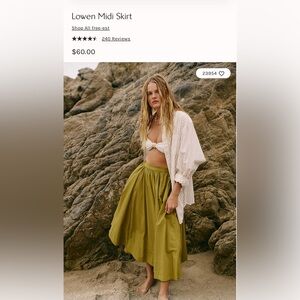 Free People lowen midi skirt small